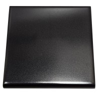 Basalt Ebony Black Hearth Tiles (RE 1 Curved Edge)