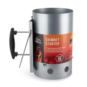 XL Charcoal Chimney Starter, Luxury BBQ Briquette or Lumpwood Coal Starter, BURNACE Barbeque Fire Starter (2.8kg Capacity) ##SALE