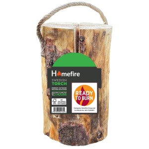 Homefire Swedish Torch Log - Camping & Outdoor (Woodsure Approved)