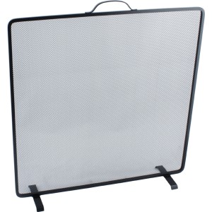 24'' Flat Square Fire Screen - The Noble Collection - Black
