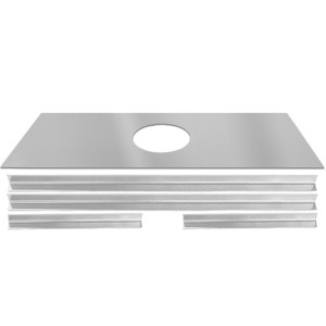 6'' Register Plate Kit inc Brackets and Sweeping Hatch - Galvanised
