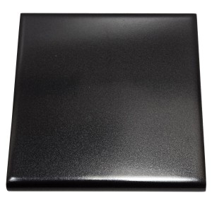 Basalt Ebony Black Hearth Tiles (RE - 1 Curved Edge)