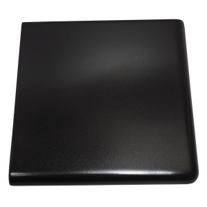 Basalt Ebony Black Hearth Tiles (REX- 2 Curved Edges)