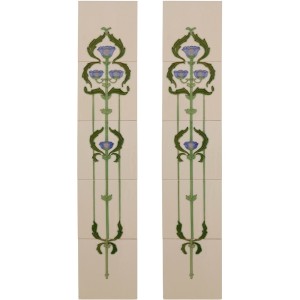 LGC011 Tube Lined Fireplace Tiles (Set of 10)
