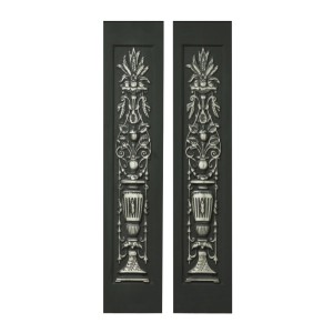 Lilly Urn Cast Iron Highlighted Fireplace Sleeves (2 Sleeves)