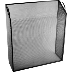Custom Size Sloping Box Fire Screen - The Noble Collection - Black