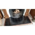 Basalt Ebony Black Tile Hearth